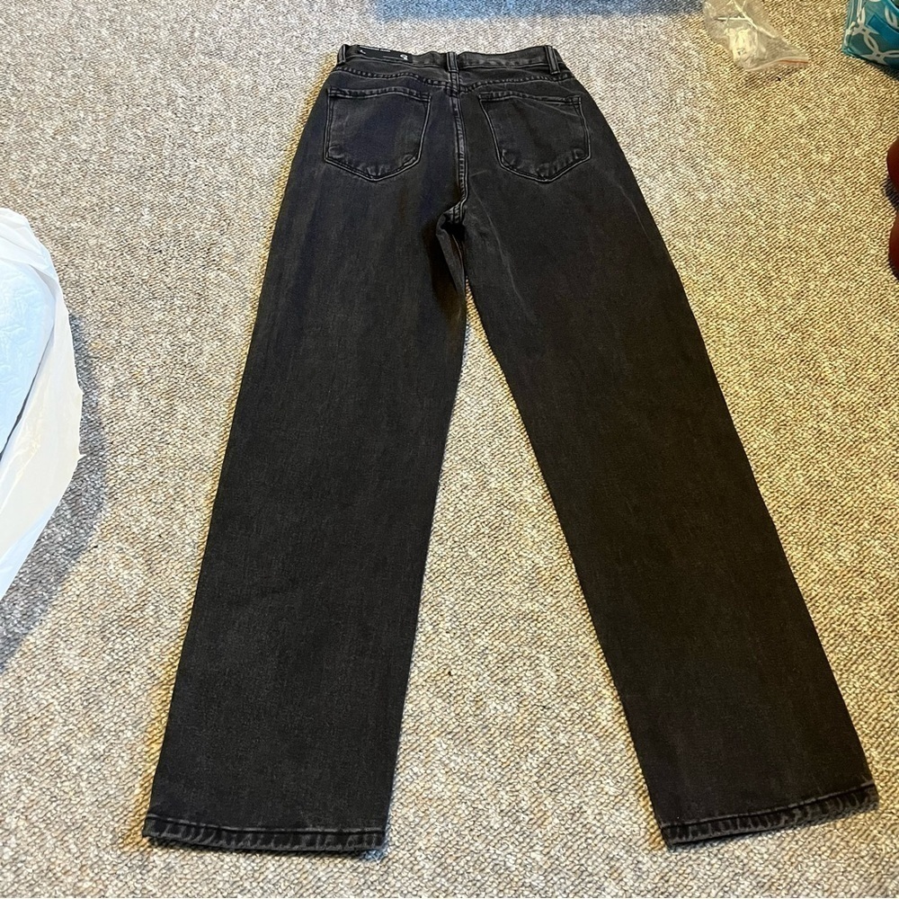 Insane Gene Crossover Jeans Asymmetrical Waist Size 0 23 In Black Wash F - Picture 6 of 7